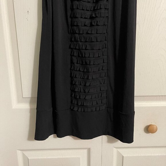 Appropriate Behavior Womens Black Y2K Ruffle Front Sleeveless Shift Dress Medium - Picture 5 of 7